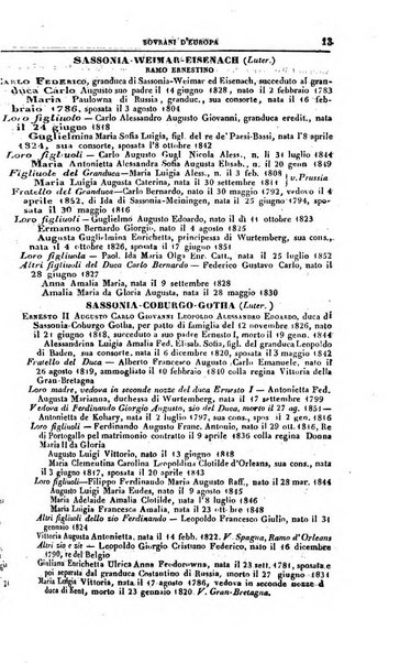 Calendario generale del Regno pel ... compilato d'ordine del Re per cura del Ministero dell'interno ...