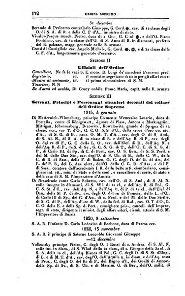 Calendario generale del Regno pel ... compilato d'ordine del Re per cura del Ministero dell'interno ...