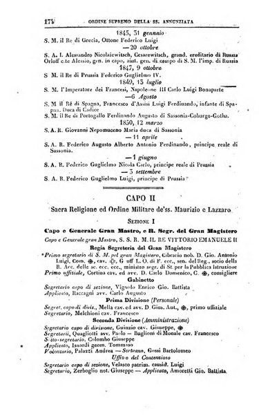 Calendario generale del Regno pel ... compilato d'ordine del Re per cura del Ministero dell'interno ...