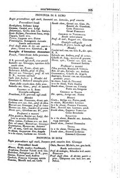 Calendario generale del Regno pel ... compilato d'ordine del Re per cura del Ministero dell'interno ...