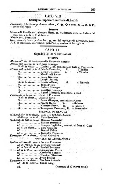 Calendario generale del Regno pel ... compilato d'ordine del Re per cura del Ministero dell'interno ...