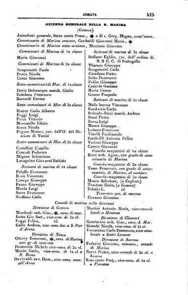 Calendario generale del Regno pel ... compilato d'ordine del Re per cura del Ministero dell'interno ...