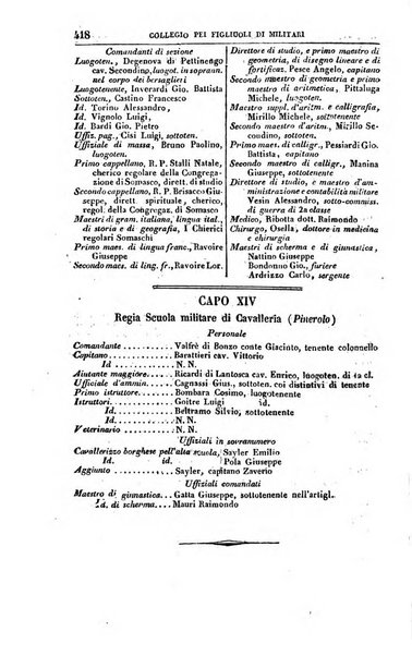 Calendario generale del Regno pel ... compilato d'ordine del Re per cura del Ministero dell'interno ...