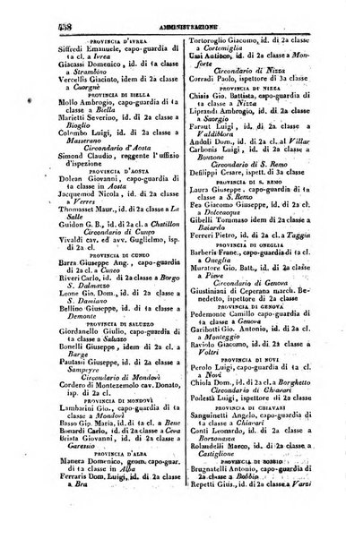 Calendario generale del Regno pel ... compilato d'ordine del Re per cura del Ministero dell'interno ...