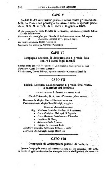 Calendario generale del Regno pel ... compilato d'ordine del Re per cura del Ministero dell'interno ...