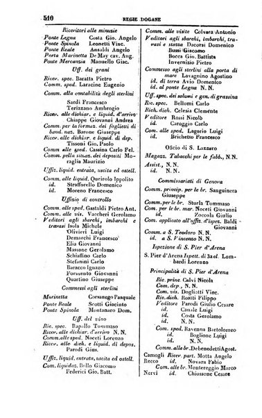 Calendario generale del Regno pel ... compilato d'ordine del Re per cura del Ministero dell'interno ...