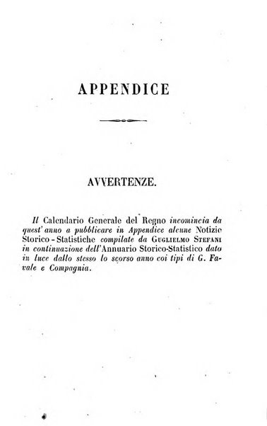 Calendario generale del Regno pel ... compilato d'ordine del Re per cura del Ministero dell'interno ...