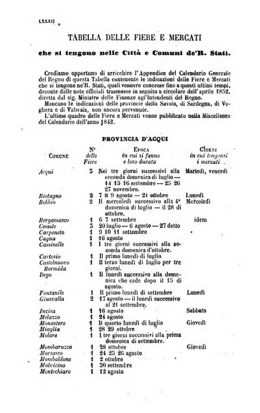 Calendario generale del Regno pel ... compilato d'ordine del Re per cura del Ministero dell'interno ...