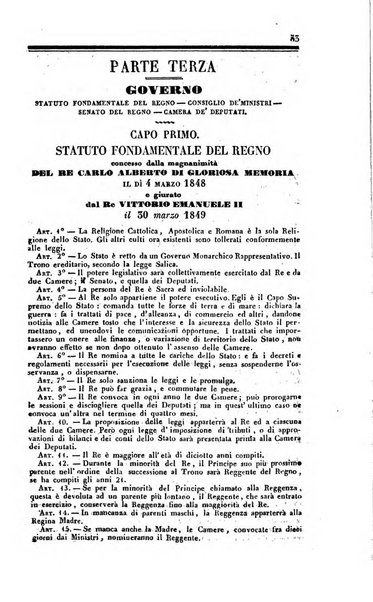 Calendario generale del Regno pel ... compilato d'ordine del Re per cura del Ministero dell'interno ...