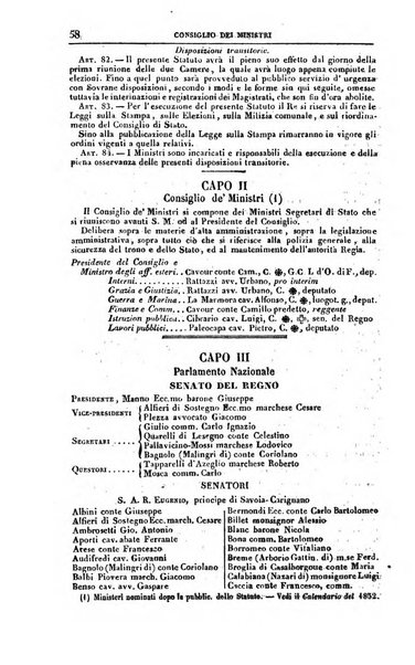 Calendario generale del Regno pel ... compilato d'ordine del Re per cura del Ministero dell'interno ...