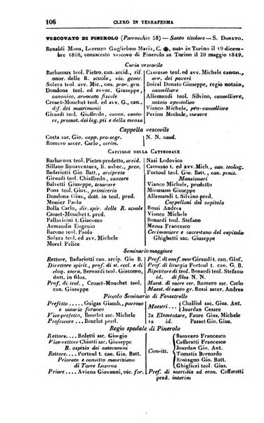 Calendario generale del Regno pel ... compilato d'ordine del Re per cura del Ministero dell'interno ...