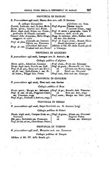 Calendario generale del Regno pel ... compilato d'ordine del Re per cura del Ministero dell'interno ...