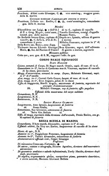 Calendario generale del Regno pel ... compilato d'ordine del Re per cura del Ministero dell'interno ...