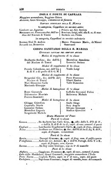 Calendario generale del Regno pel ... compilato d'ordine del Re per cura del Ministero dell'interno ...