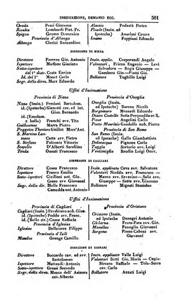 Calendario generale del Regno pel ... compilato d'ordine del Re per cura del Ministero dell'interno ...