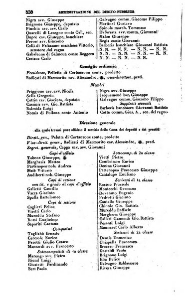 Calendario generale del Regno pel ... compilato d'ordine del Re per cura del Ministero dell'interno ...