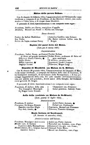 Calendario generale del Regno pel ... compilato d'ordine del Re per cura del Ministero dell'interno ...