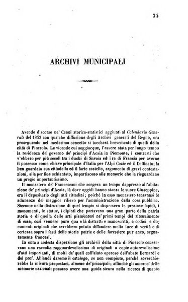 Calendario generale del Regno pel ... compilato d'ordine del Re per cura del Ministero dell'interno ...