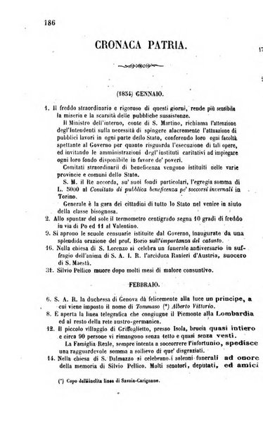 Calendario generale del Regno pel ... compilato d'ordine del Re per cura del Ministero dell'interno ...