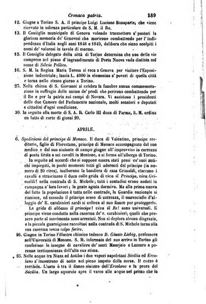 Calendario generale del Regno pel ... compilato d'ordine del Re per cura del Ministero dell'interno ...