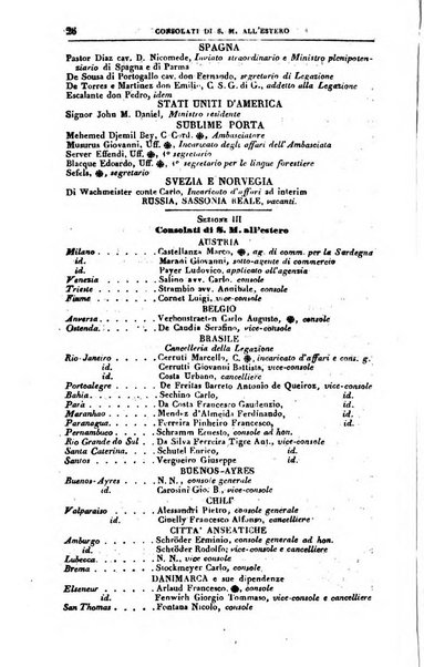 Calendario generale del Regno pel ... compilato d'ordine del Re per cura del Ministero dell'interno ...