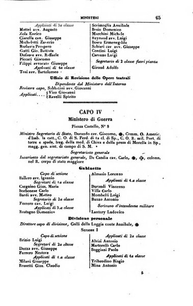 Calendario generale del Regno pel ... compilato d'ordine del Re per cura del Ministero dell'interno ...