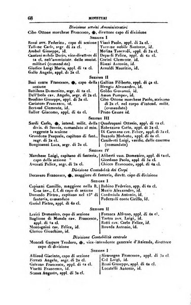 Calendario generale del Regno pel ... compilato d'ordine del Re per cura del Ministero dell'interno ...