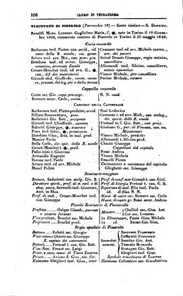 Calendario generale del Regno pel ... compilato d'ordine del Re per cura del Ministero dell'interno ...