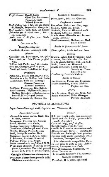 Calendario generale del Regno pel ... compilato d'ordine del Re per cura del Ministero dell'interno ...