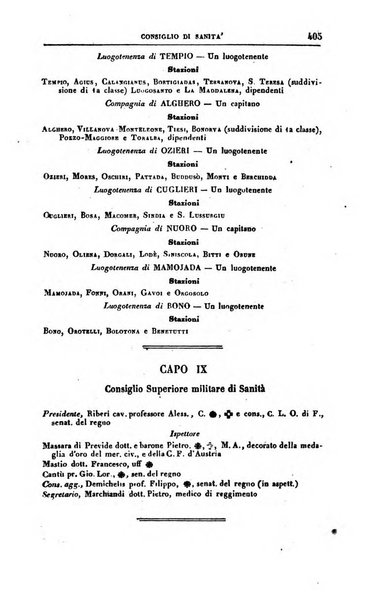 Calendario generale del Regno pel ... compilato d'ordine del Re per cura del Ministero dell'interno ...