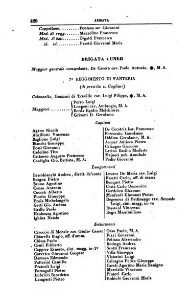 Calendario generale del Regno pel ... compilato d'ordine del Re per cura del Ministero dell'interno ...