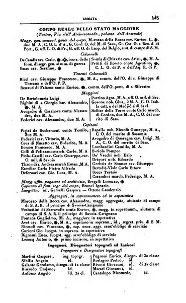 Calendario generale del Regno pel ... compilato d'ordine del Re per cura del Ministero dell'interno ...