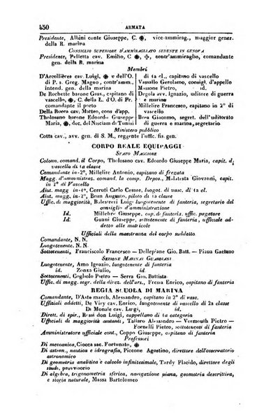 Calendario generale del Regno pel ... compilato d'ordine del Re per cura del Ministero dell'interno ...