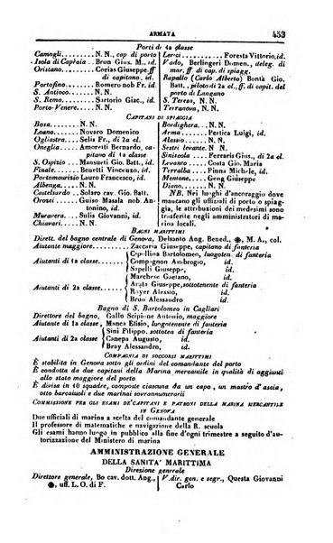 Calendario generale del Regno pel ... compilato d'ordine del Re per cura del Ministero dell'interno ...