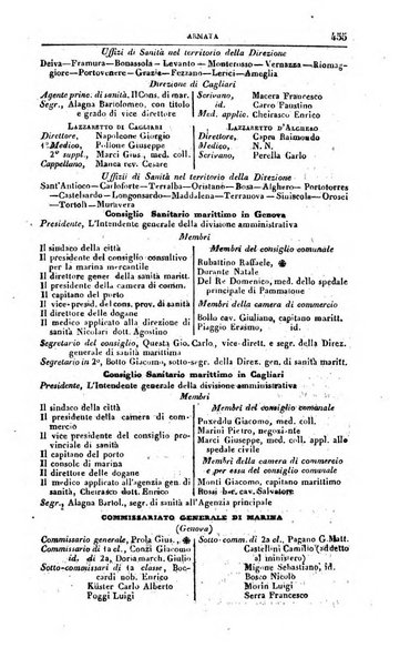 Calendario generale del Regno pel ... compilato d'ordine del Re per cura del Ministero dell'interno ...