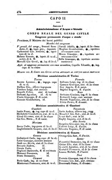 Calendario generale del Regno pel ... compilato d'ordine del Re per cura del Ministero dell'interno ...