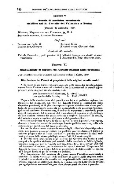 Calendario generale del Regno pel ... compilato d'ordine del Re per cura del Ministero dell'interno ...