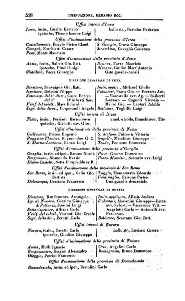 Calendario generale del Regno pel ... compilato d'ordine del Re per cura del Ministero dell'interno ...