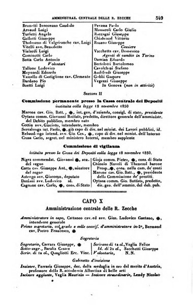 Calendario generale del Regno pel ... compilato d'ordine del Re per cura del Ministero dell'interno ...