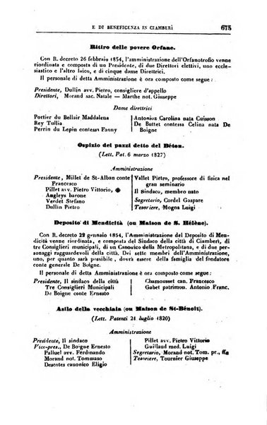 Calendario generale del Regno pel ... compilato d'ordine del Re per cura del Ministero dell'interno ...