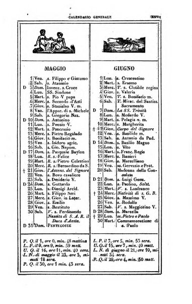 Calendario generale del Regno pel ... compilato d'ordine del Re per cura del Ministero dell'interno ...