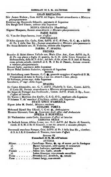 Calendario generale del Regno pel ... compilato d'ordine del Re per cura del Ministero dell'interno ...