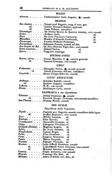 Calendario generale del Regno pel ... compilato d'ordine del Re per cura del Ministero dell'interno ...