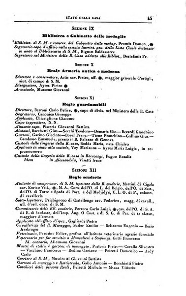 Calendario generale del Regno pel ... compilato d'ordine del Re per cura del Ministero dell'interno ...