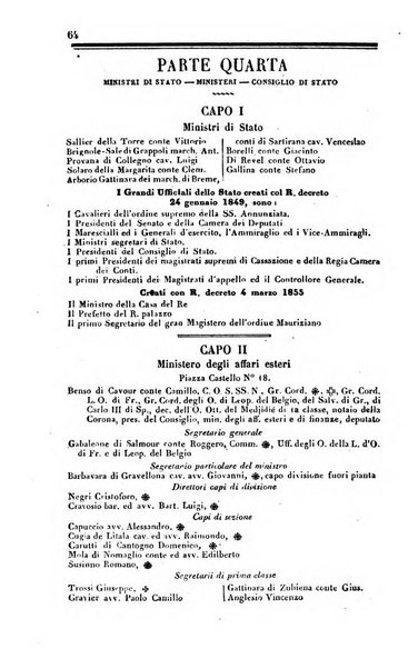 Calendario generale del Regno pel ... compilato d'ordine del Re per cura del Ministero dell'interno ...