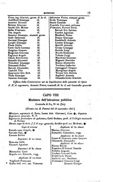 Calendario generale del Regno pel ... compilato d'ordine del Re per cura del Ministero dell'interno ...