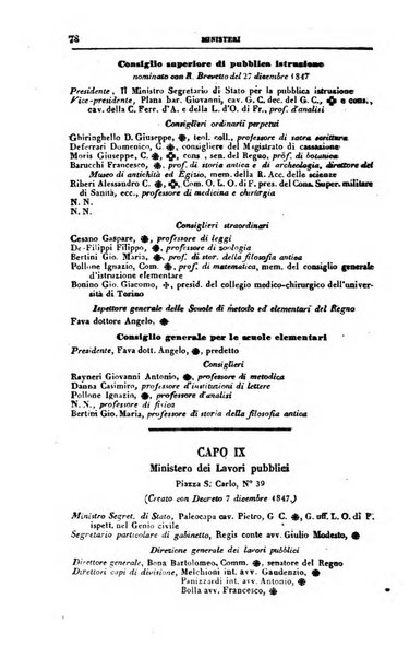 Calendario generale del Regno pel ... compilato d'ordine del Re per cura del Ministero dell'interno ...