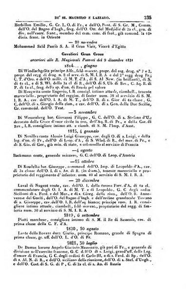 Calendario generale del Regno pel ... compilato d'ordine del Re per cura del Ministero dell'interno ...