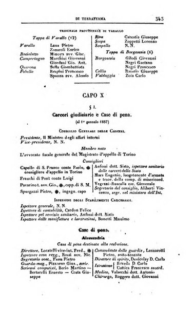 Calendario generale del Regno pel ... compilato d'ordine del Re per cura del Ministero dell'interno ...