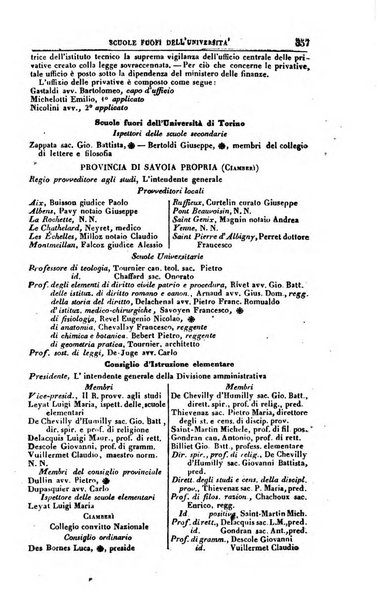 Calendario generale del Regno pel ... compilato d'ordine del Re per cura del Ministero dell'interno ...